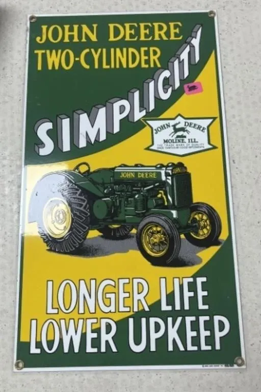 Porcelain John Deere Sign