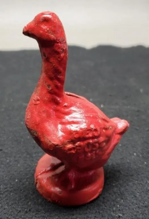 Cast Iron Red Goose Shoe Penny Bank