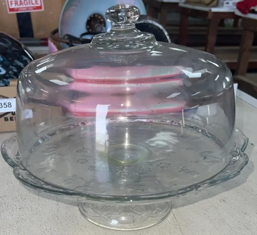 Glass Cake Stand with Lid