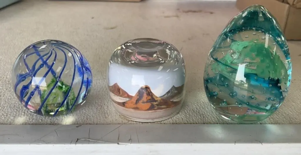 Paperweights including Sand Art
