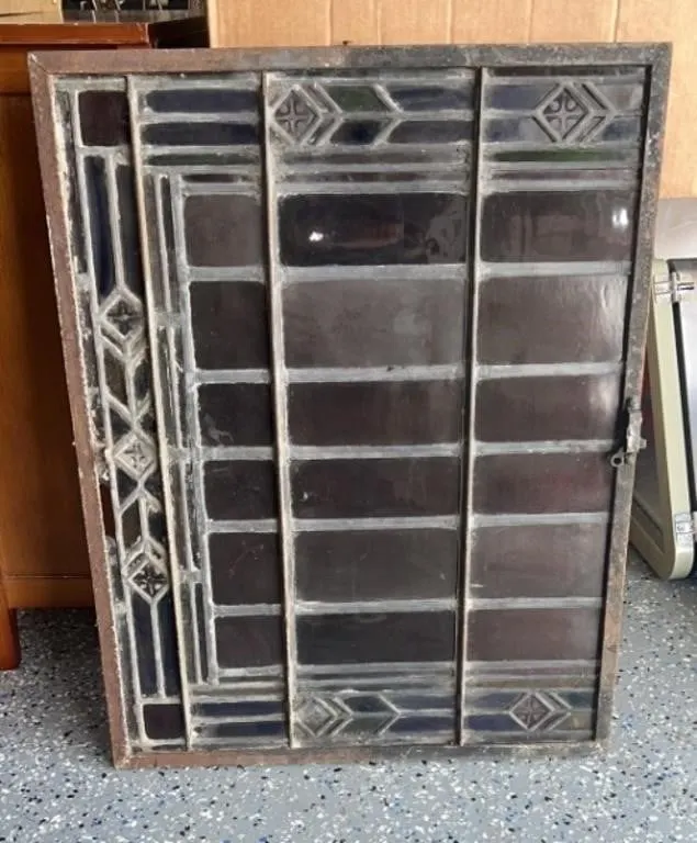 Early Leaded Stain Glass Window
