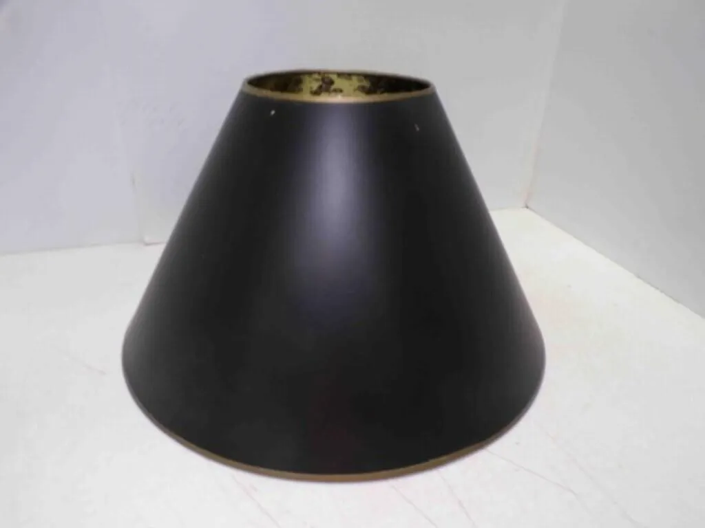 Large Matte Black Opaque Paper Hardback Lamp Shade
