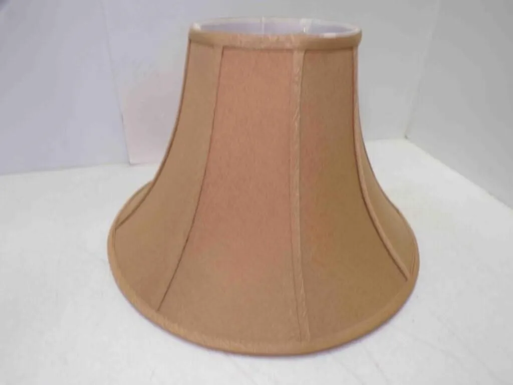 Tan Gold Bell Lamp Shade - Textured Fabric