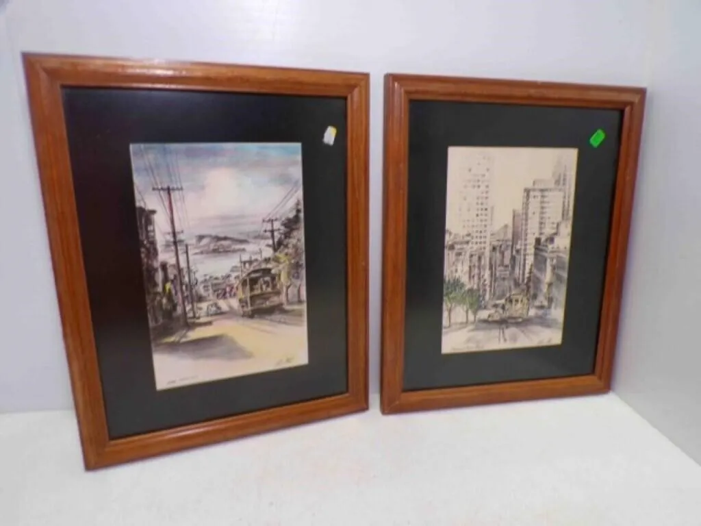 2 Alec Stern Matted & Framed Prints "California