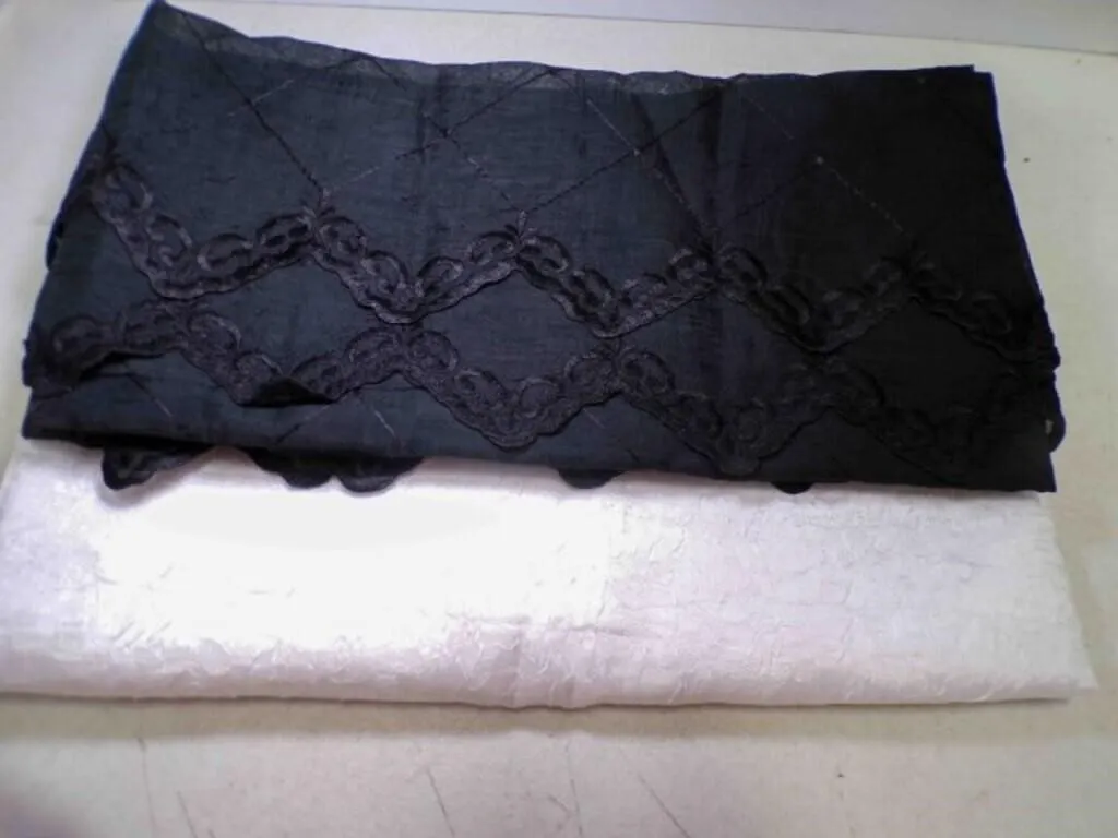 Modern Black & White Scarf Foulard Curtains