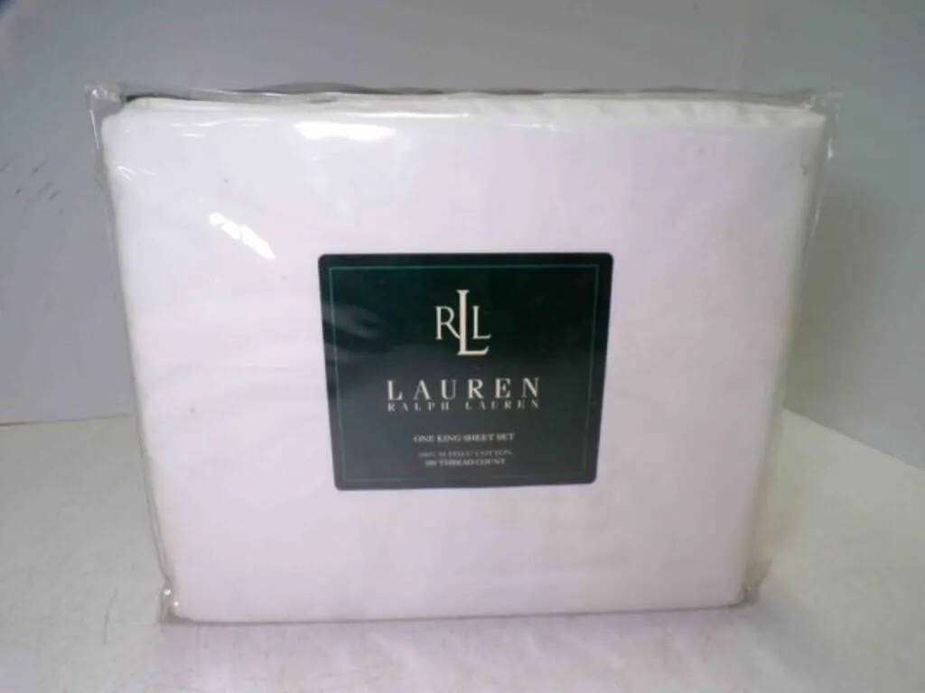 NEW Ralph Lauren White King Size Sheet Set 300