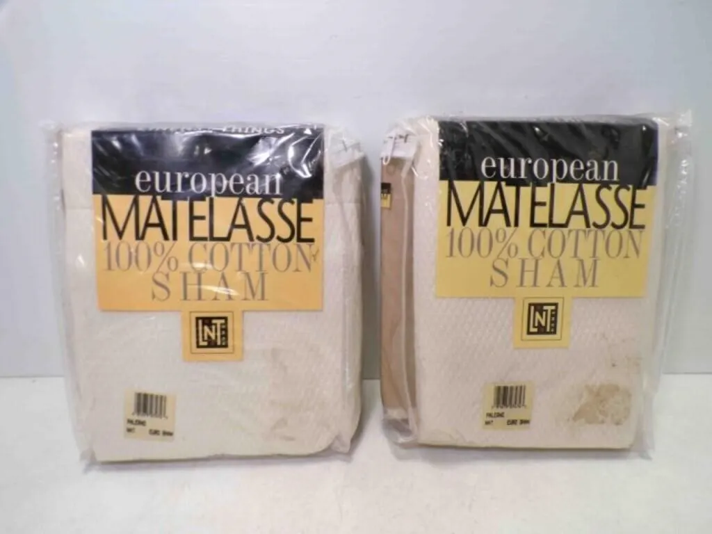 2 NEW European Matelass� 100% Cotton Shams