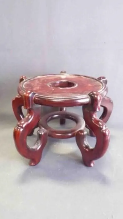 Vintage Chinese Rosewood Fishbowl Planter Stand