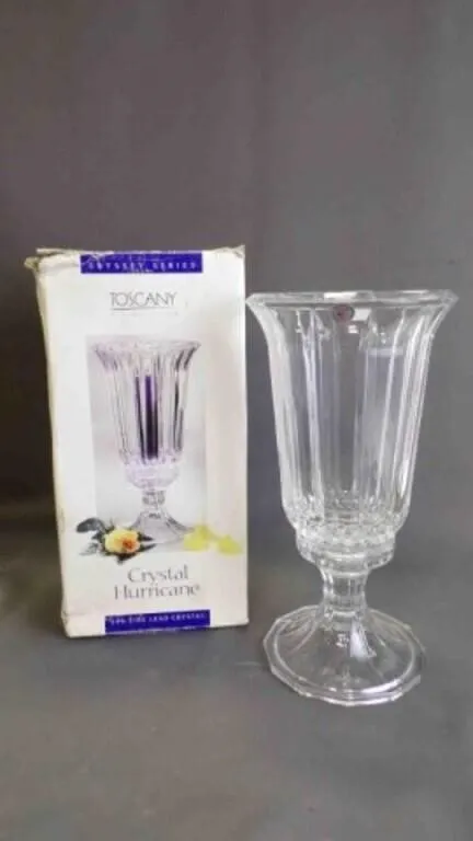 Vintage St. George Lead Crystal Candlestick Holder