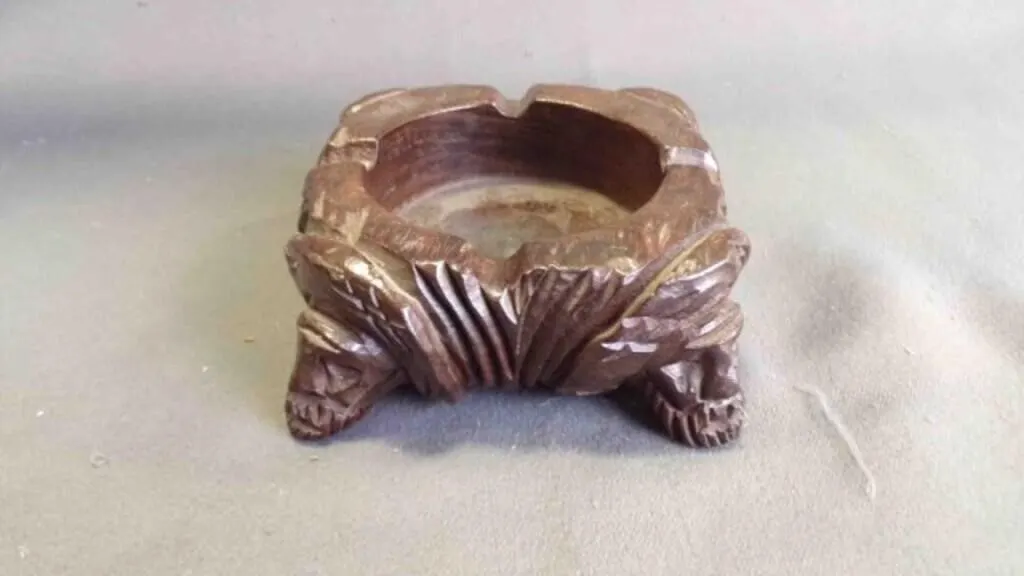 Vintage Beautifully Hand-Carved Hard-Wood Astray