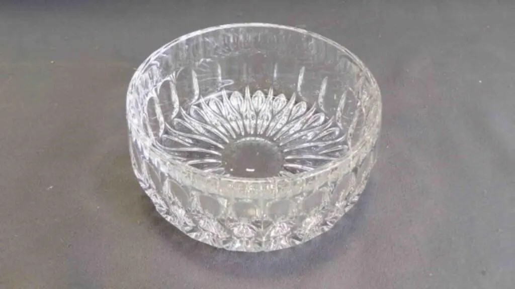 Vintage Deep Panel Cut Crystal Trinket/Candy Bowl
