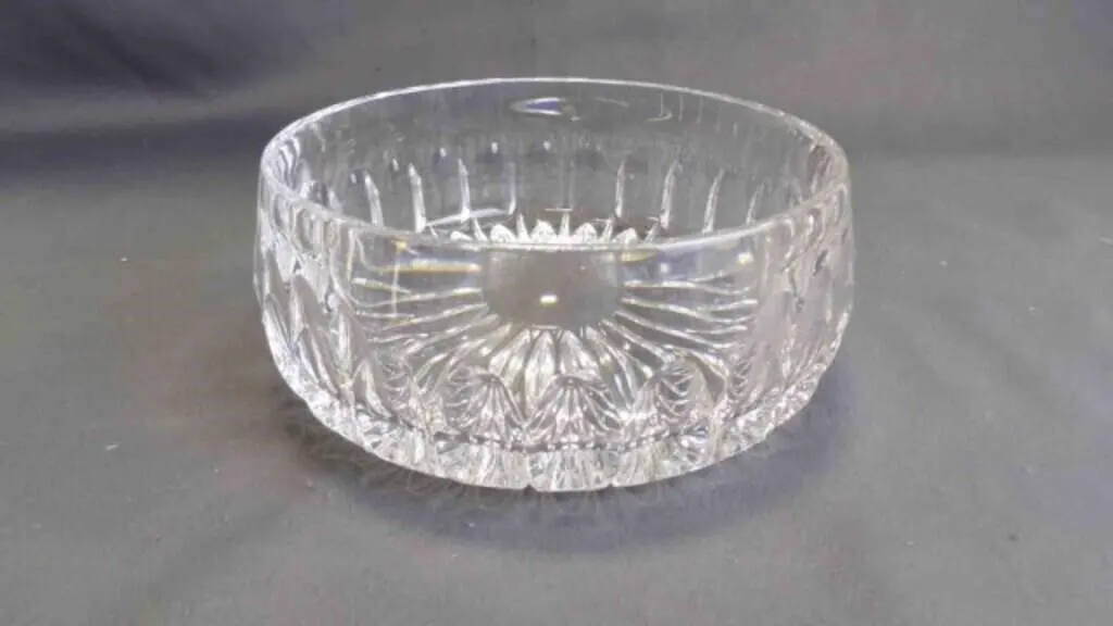 Vintage Deep Panel Cut Crystal Fruit Salad Bowl