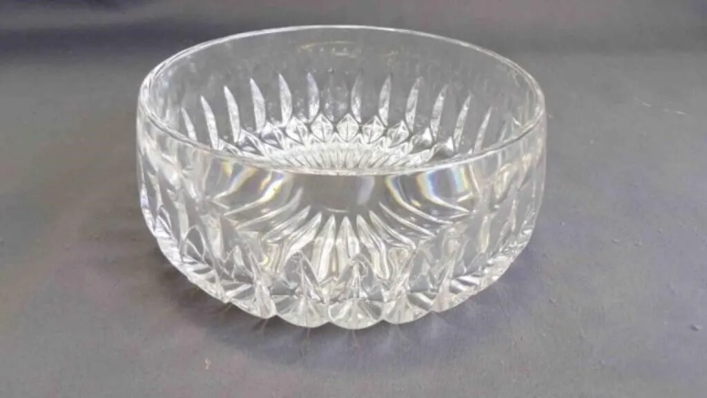 Vintage Deep Panel Cut Crystal Fruit Salad Bowl