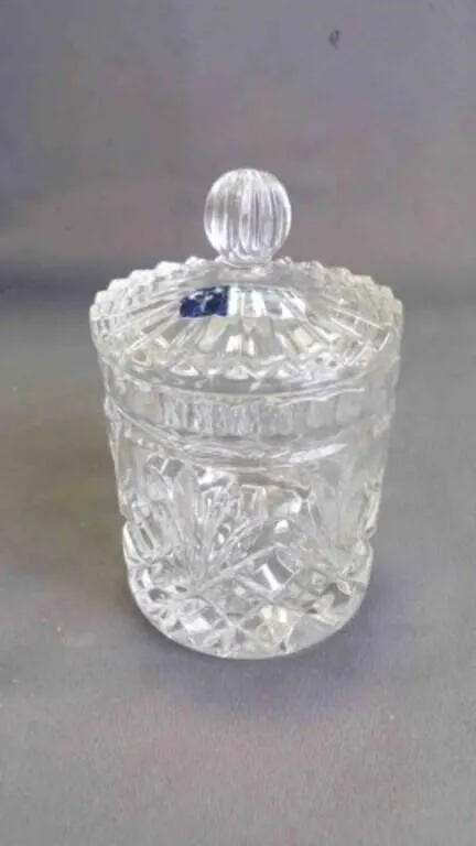 Vintage Lead Brilliant Cut Crystal w/Matching Lid