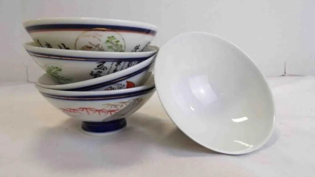 5 Vintage Japanese Porcelain Rice or Sauce Bowls