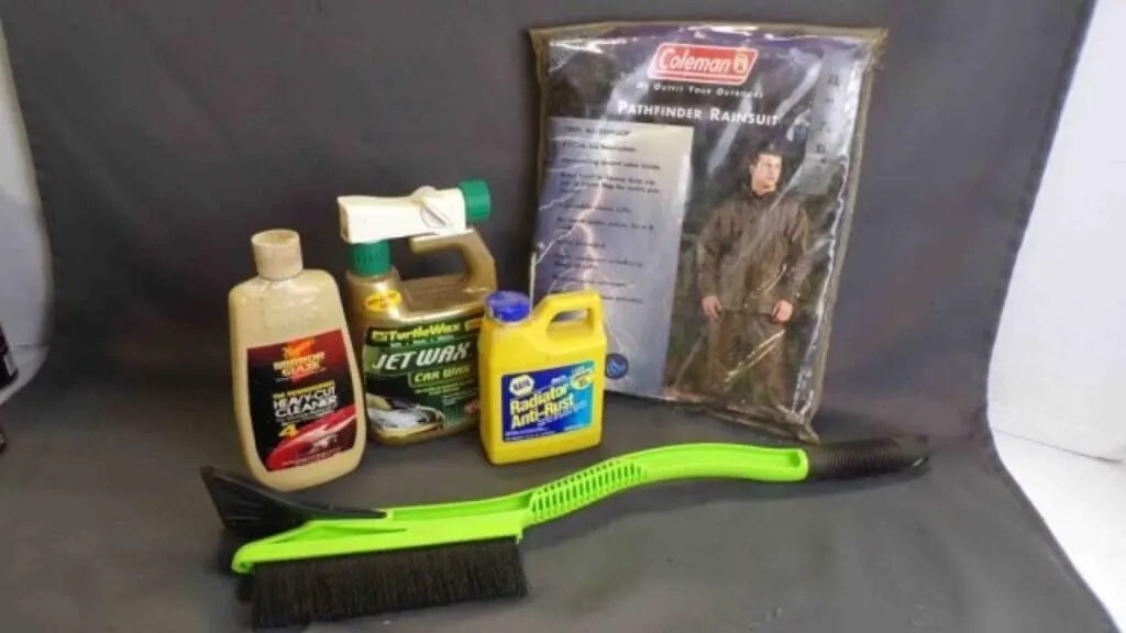 Car Detailing & Radiator Items USED, Ice Scrapper