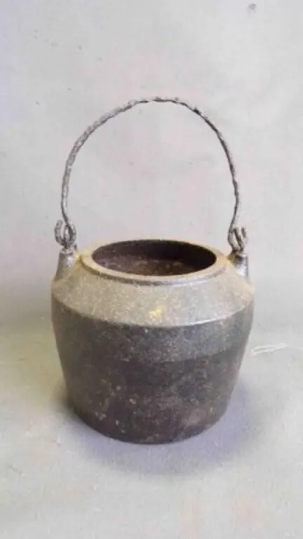 Antique Cast-Iron Double-Broiler Glue Pot w/Handle