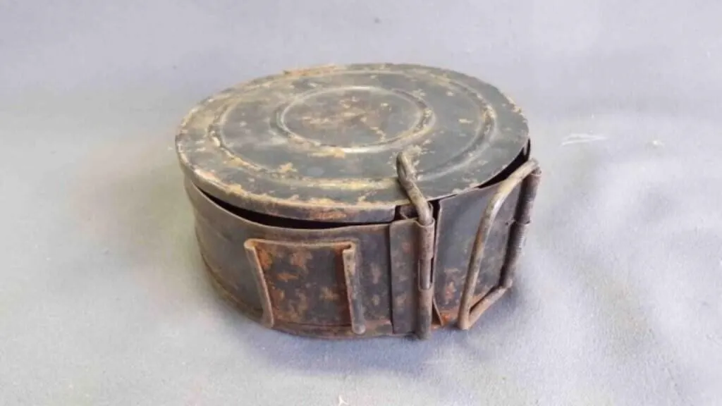 Vintage Soviet RPD Light Machine Gun Drum Magazine
