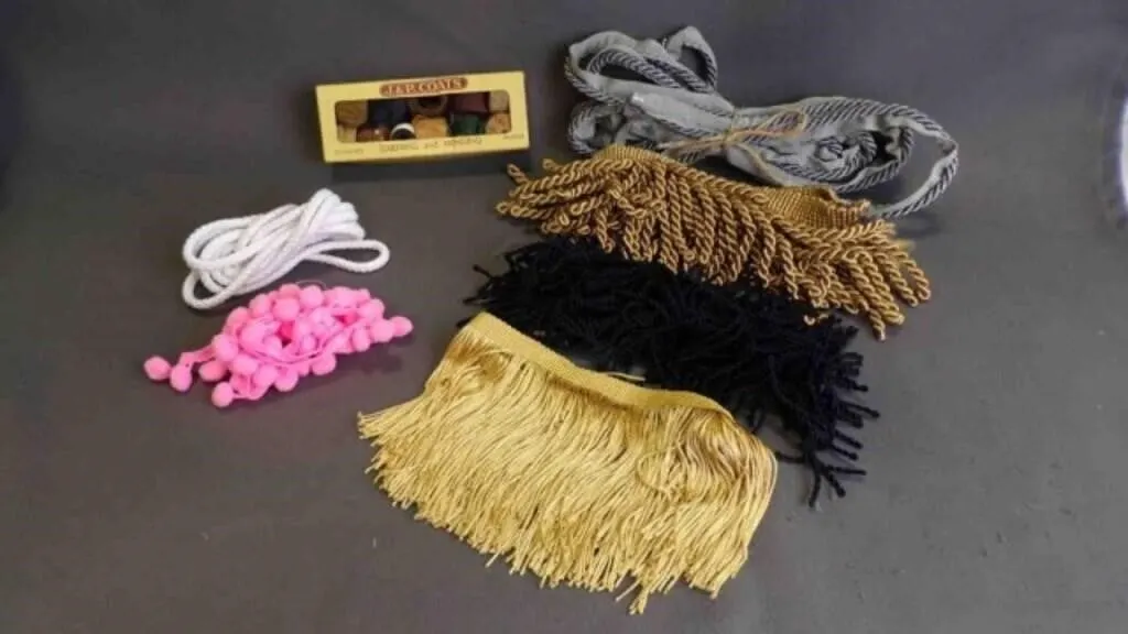 Bundle of Crafting Supplies, Ribbon, Yarn &