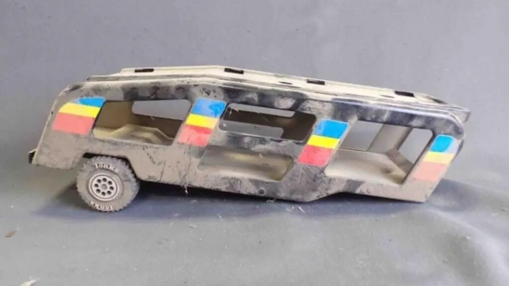 Vintage Tonka Pressed Steel Car Carrier Trailer w/