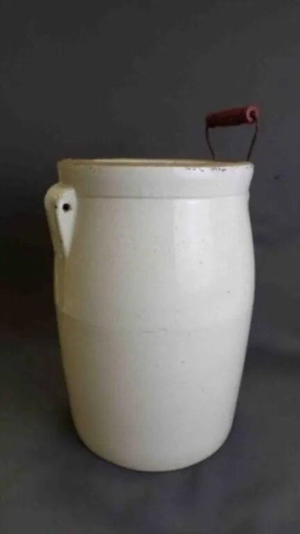 Antique 3-Gallon Stoneware Crock w/Bail Handle