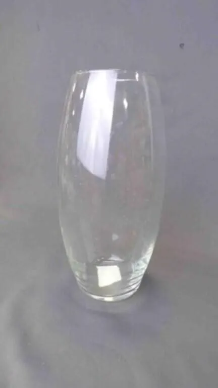 Classic Clear Glass Capsule Vase 10" x 3" x 5"