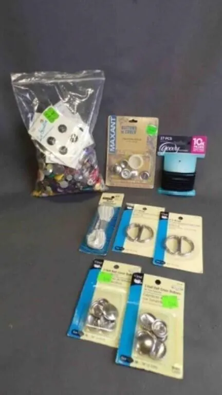 Collection of Sewing Supplies, Crafts & Buttons