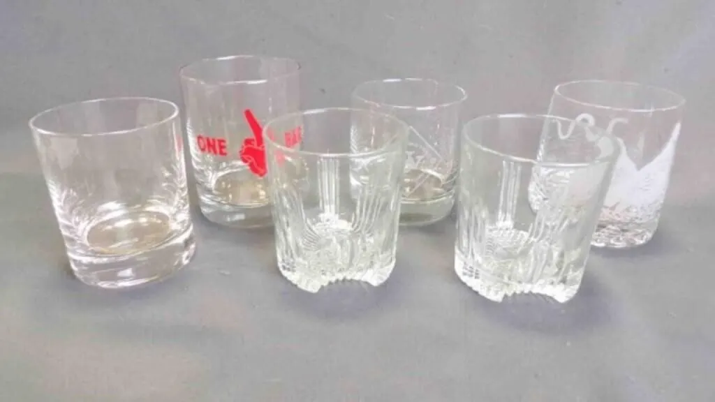 6 Heavy-Base Clear Glass Drinking Tumblers