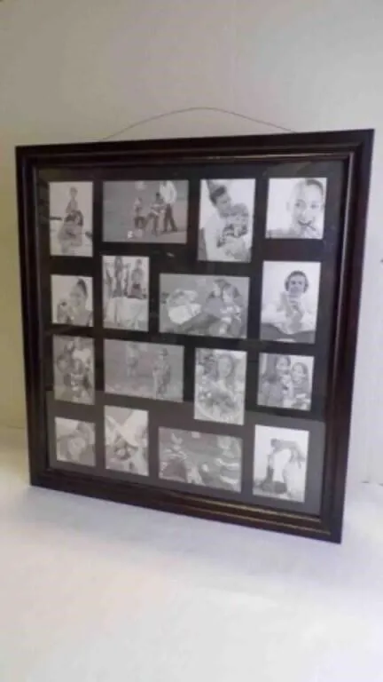 Wall Photo Collage Frame w/Hidden Jewelry Storage