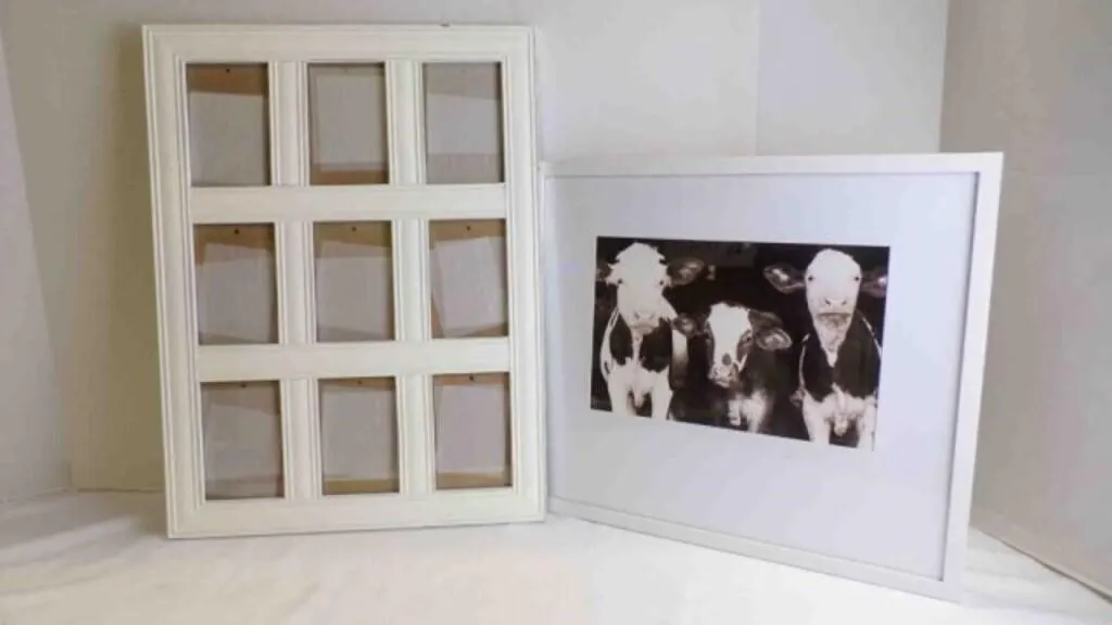 White Framed Wall Hanging D�cor & 4x6 Photo Frame