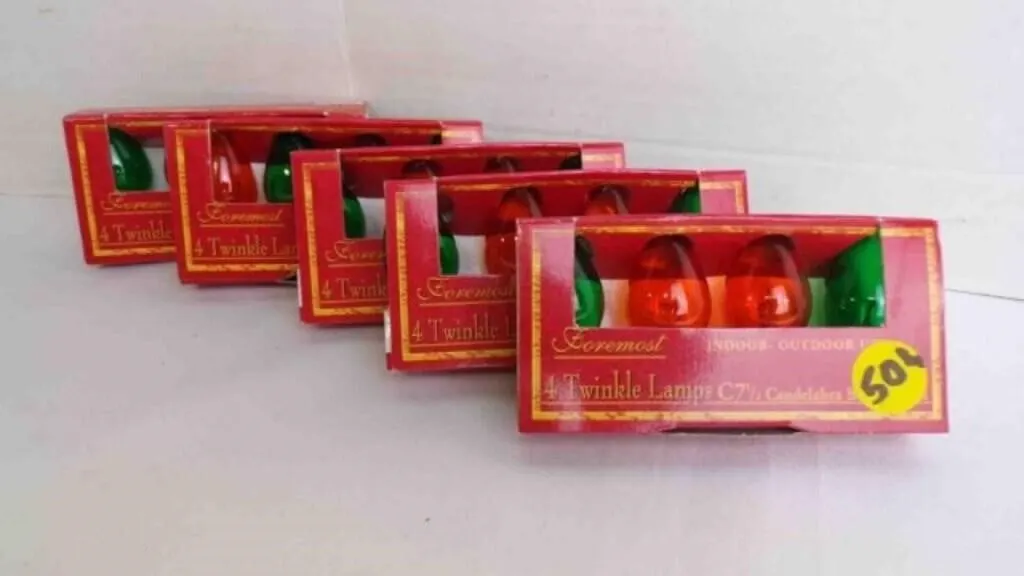 5 Packs 4 Twinkle C7�" Replacement Light Bulbs