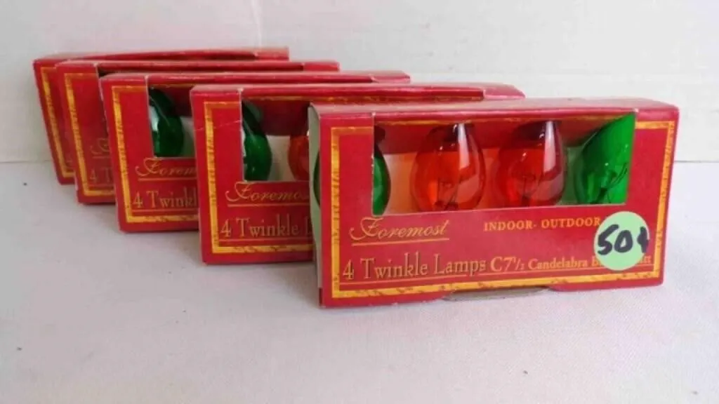 5 Packs 4 Twinkle C7�" Replacement Light Bulbs
