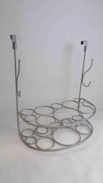 Chrome Metal Over-the-Cabinet Deluxe Styling Rack