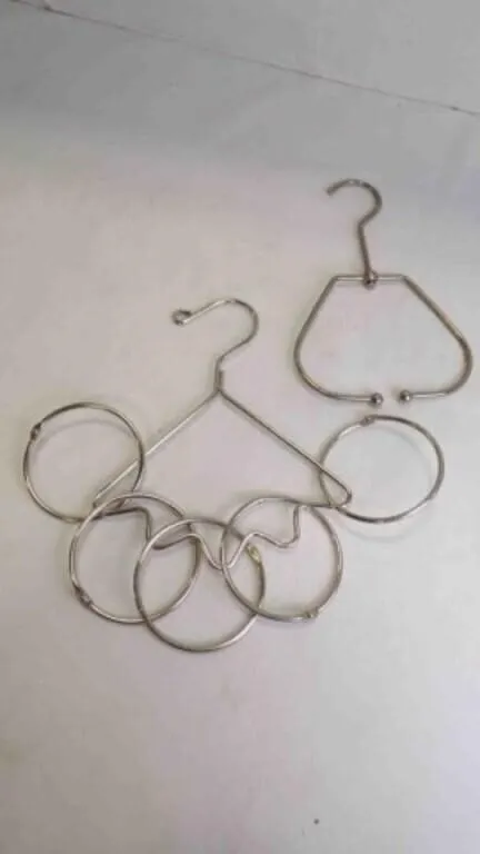 2 Chrome Closet Accessory Organizer Loops & Hooks
