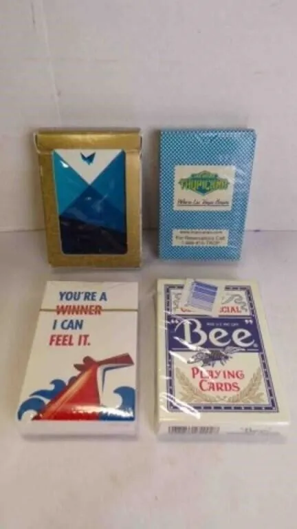 4 Full Decks of Plying Cards 2 Opened/2 Unopened