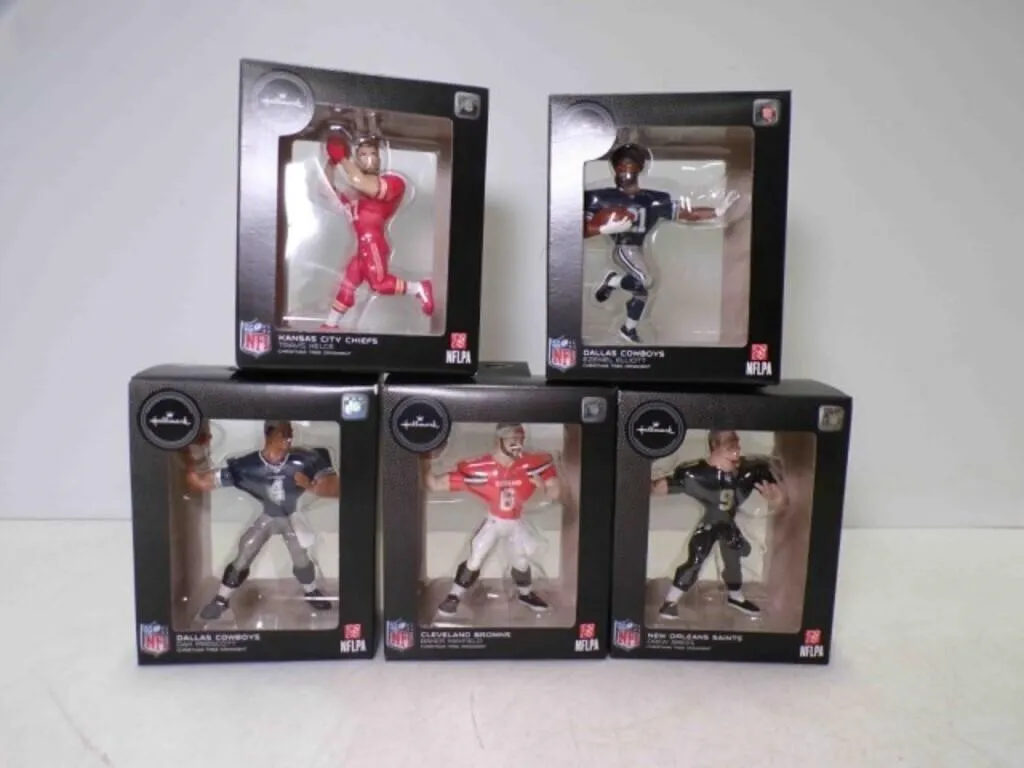 5 2020 Hallmark Black Box Keepsake NFL Ornaments