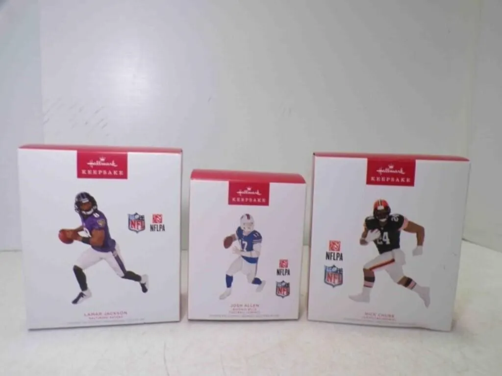 3 2023 Hallmark Keepsake NFL Ornaments - Josh