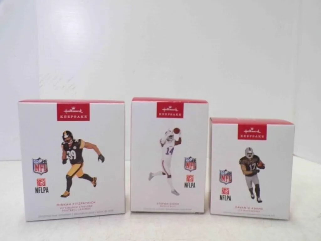 3 2024 Hallmark Keepsake NFL Ornaments - Stefon