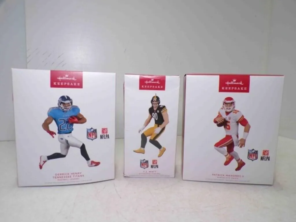 3) 2022 Hallmark Keepsake NFL Ornaments - TJ Watts