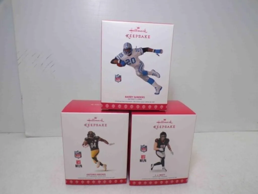3 2017 Hallmark Keepsake NFL Ornaments - JJ Watt