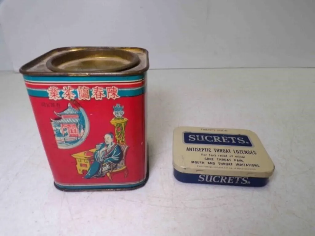 Vintage Chan Chun Lan Tea Company Metal Tin EMPTY