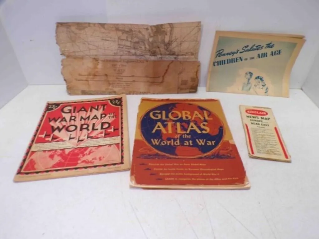 1940's Sinclair Map of Europe - Giant War Map of