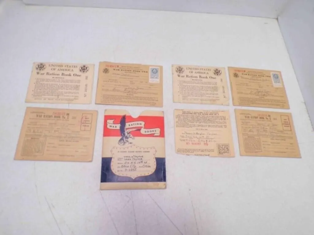 Thomas & Lena Taylor 1942 War Ration Books One