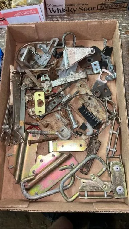Flat of misc hardware