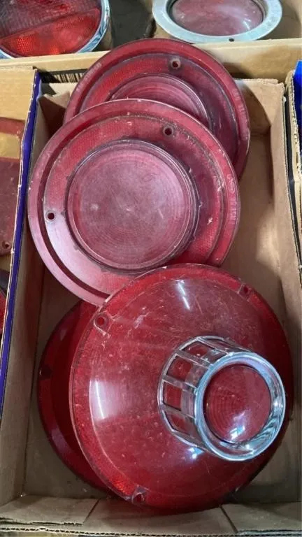 Vintage plastic tail light lenses