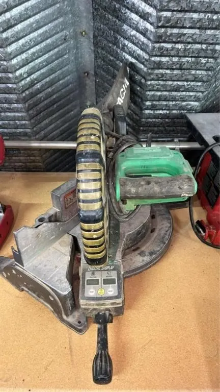 Hitachi mitre saw with digital display