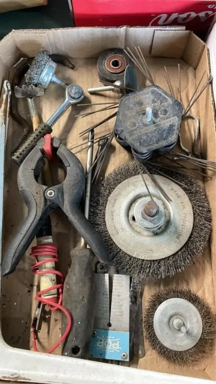 Wire wheels, clamp and more