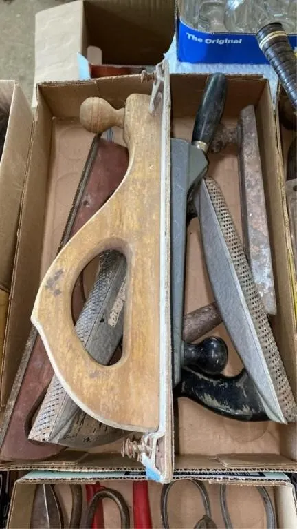 Flat of vintage hand planes