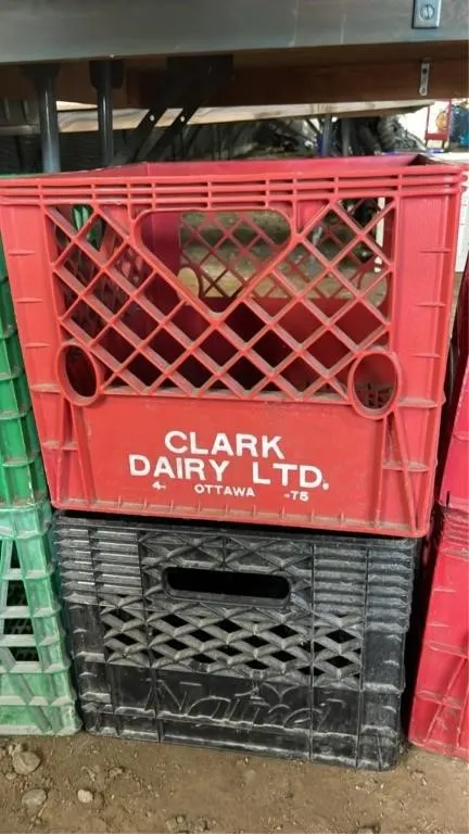 2 milk crates