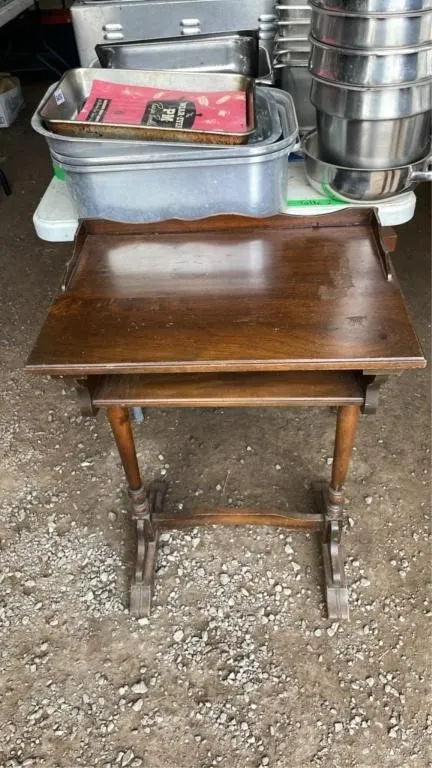 21x14x30in tall wooden side table